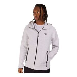 Nike Tech Fleece Windrunner Hoodie Birch Heather Ash Grey FB7921-051 Men's Sizes